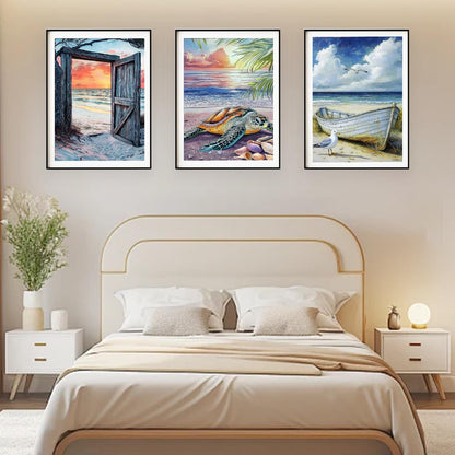 DOZEEZOP 6 Pack 5D Diamond Painting Kits for Adults, Diamond Art Kits for Adults Beginners of All Ages, Round Full Drill Arts and Crafts Gems Home Wall Decor 12x16 Inches Beach Landscapes