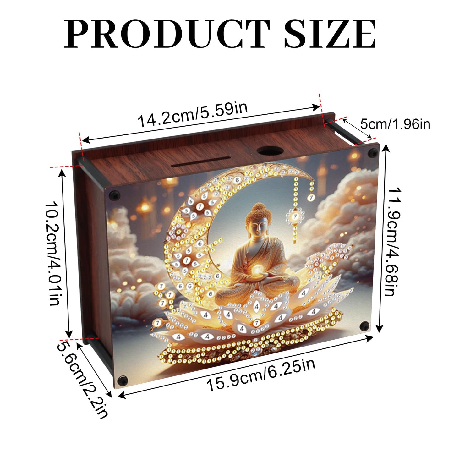 DIY Diamond Painting Money Box Kit, Religious Adult 5D Diamond Art Money Box, Creative Coin Diamond Art Storage Jar, Suitable for Birthdays, Christmas, Home Decor Handicraft Gifts