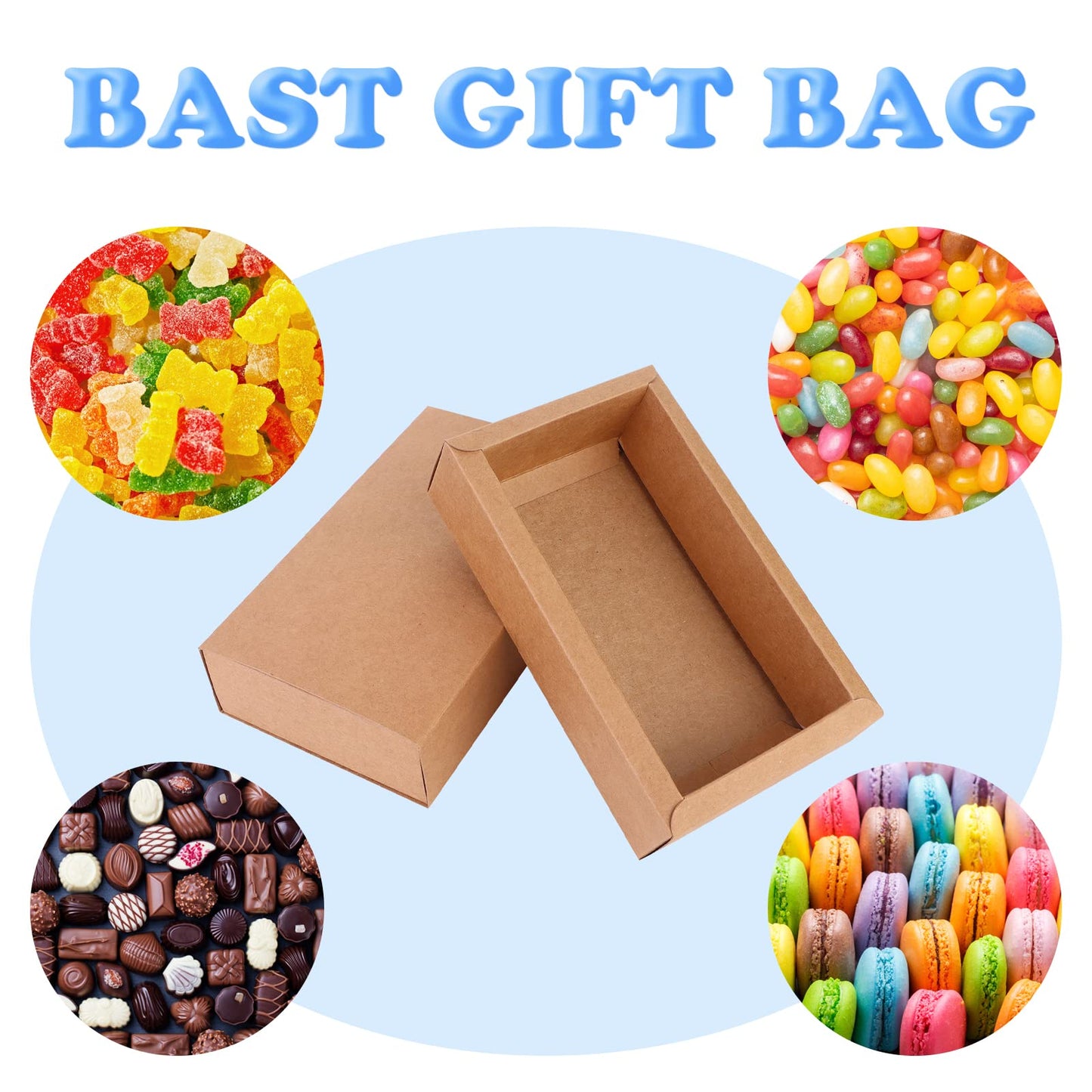26 PCS Rectangle Drawer Kraft Boxes Small Crafts Cardboard Present Boxes Present Packaging Boxes for Party Favor Treats, Candy and Jewelry Crafts, 6.5 x 3.7 x 1.6 inch (Brown)