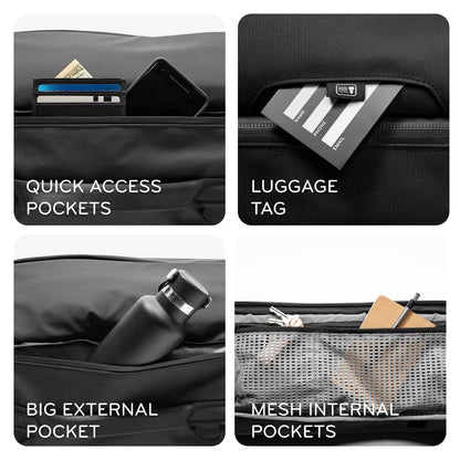 Peak Design Travel Duffelpack 45-65L, Ocean, Weatherproof Duffel Backpack, Expandable Design, Extra-Long Zip Path, Stowable Straps, Fits Packing Cubes and Camera Cubes, Versatile Duffel Bag for Travel