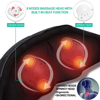 Medcursor Neck Massager, Portable Electric Neck and Back Massager with Heat, FSA or HSA Eligible Deep Tissue 3D Kneading Pillow for Muscle Pain Relief, Not Cordless, Ideal Father’s Day Gift