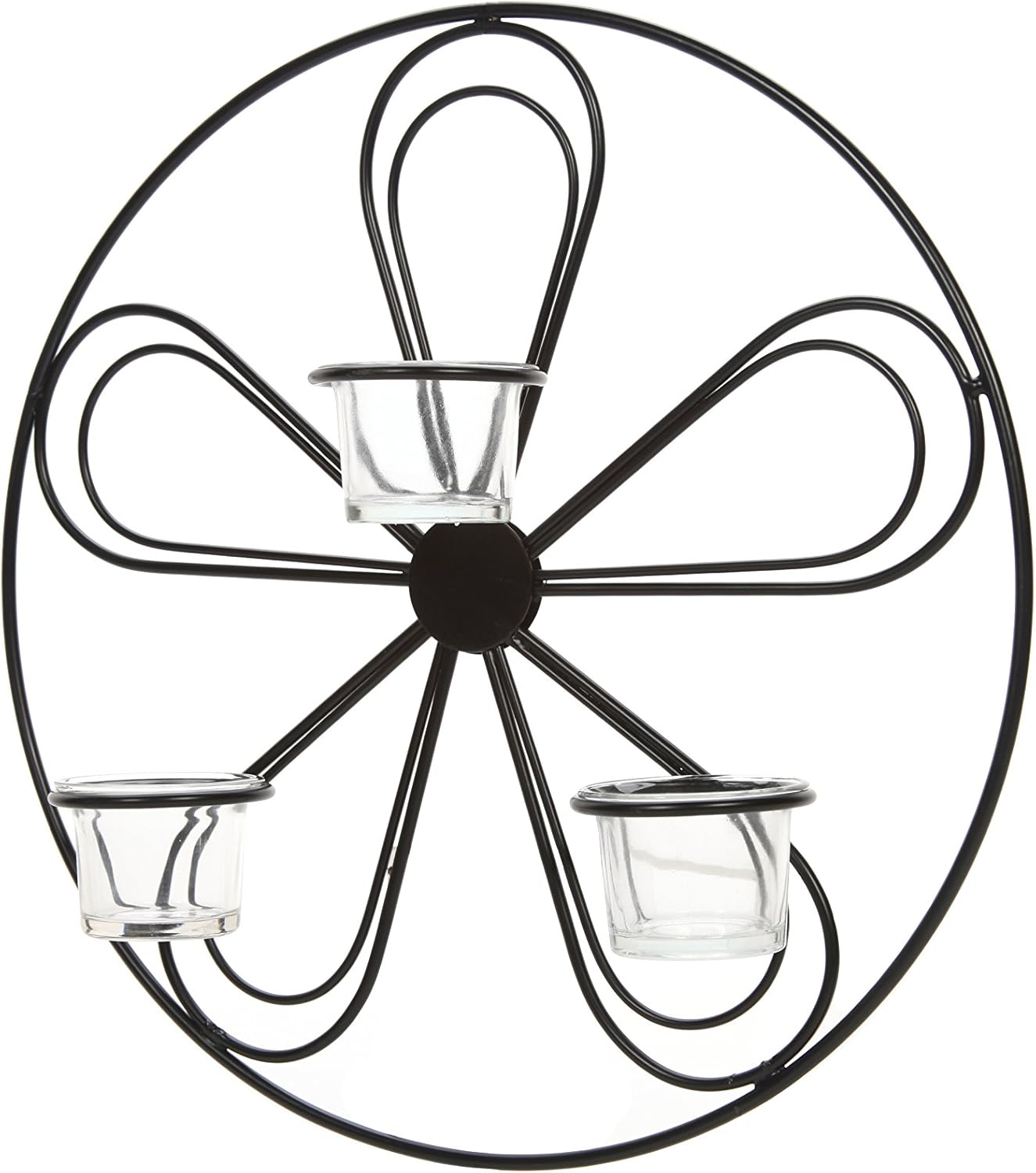 13.5 Inch Hosley Large Floral Wall Sconce Diameter Tea Light Candle Holder LED Farmhouse Ideal Gift for Weddings