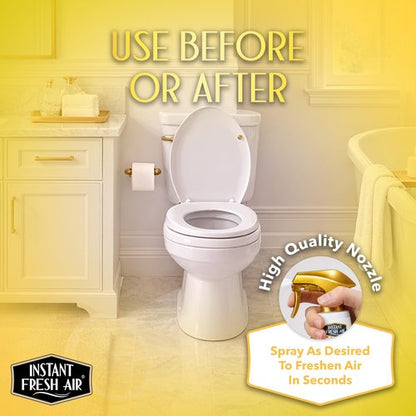 Instant Fresh Air Seconda Premium Toilet Spray - Bathroom Air Freshener & Toilet Bowl Odor Eliminator - For Home, Business, School - Bathroom Deodorizer - Long Lasting Citrus Fragrance - 10.1 fl oz.