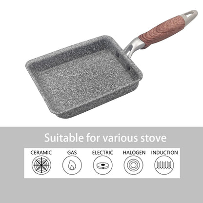 DXBVIEX 9Pcs Tamagoyaki Pan Set, Japanese Omelette Pan Nonstick with Lid, Square Japanese Egg Skillet Rectangle 7"x5" Grey