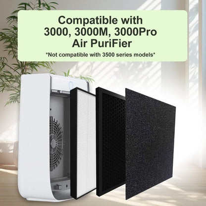 8 Pack 3000 Replacement Filters Compatible with 3000 Series,1Filter + 2 Activated Carbon Filter + 5 Pre-Filters