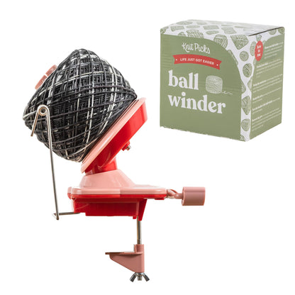 Knit Picks Yarn Ball Winder for Knitting and Crocheting (Red)
