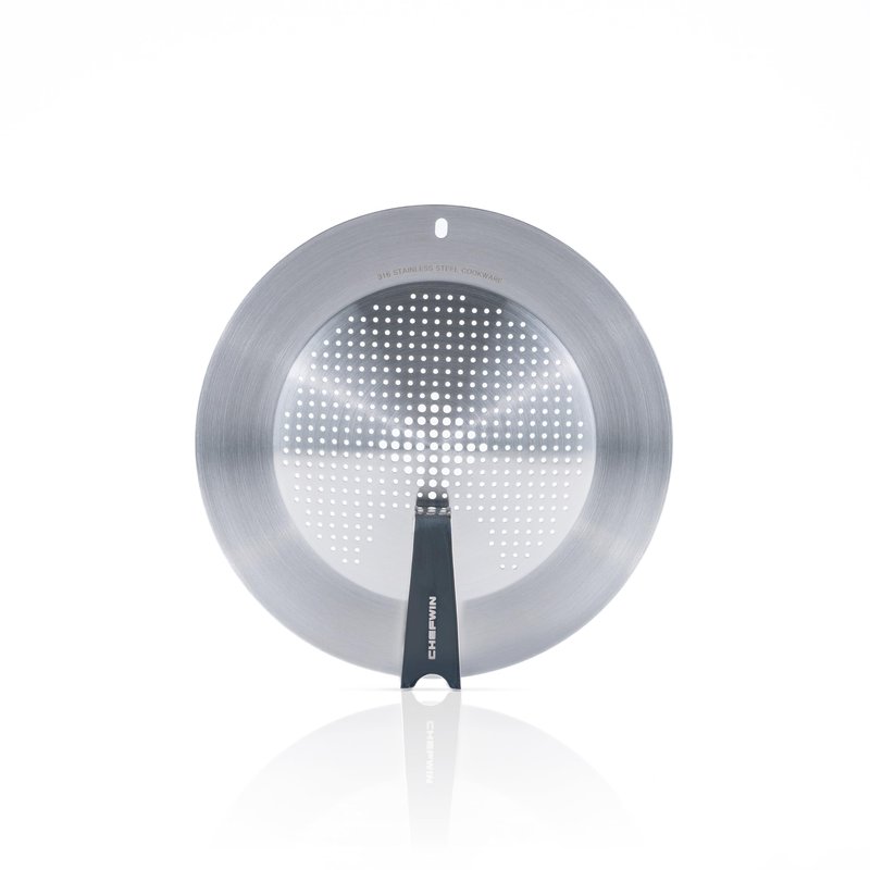 CHEFWIN Self-Standing Universal Lid for Pots and Pans – 7 to 12 Inch Fit – 316 Stainless Steel, Steam Vent, Dishwasher Safe