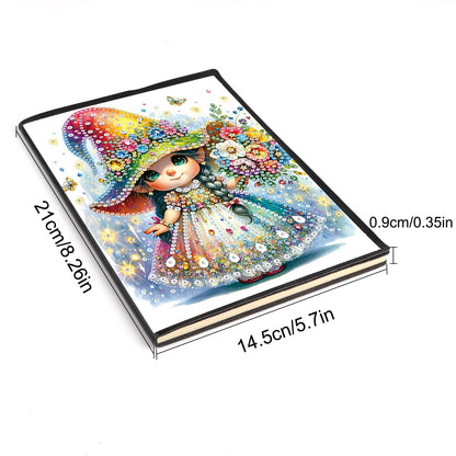 DCIDBEI 5D Diamond Art Painting Notebooks Kits Angel DIY Special Shaped Journal Sketchbook Fairy Cross Stitch Diamond Art Dairy Book Elf Paint by Numbers kit for Adults Festival Birthday
