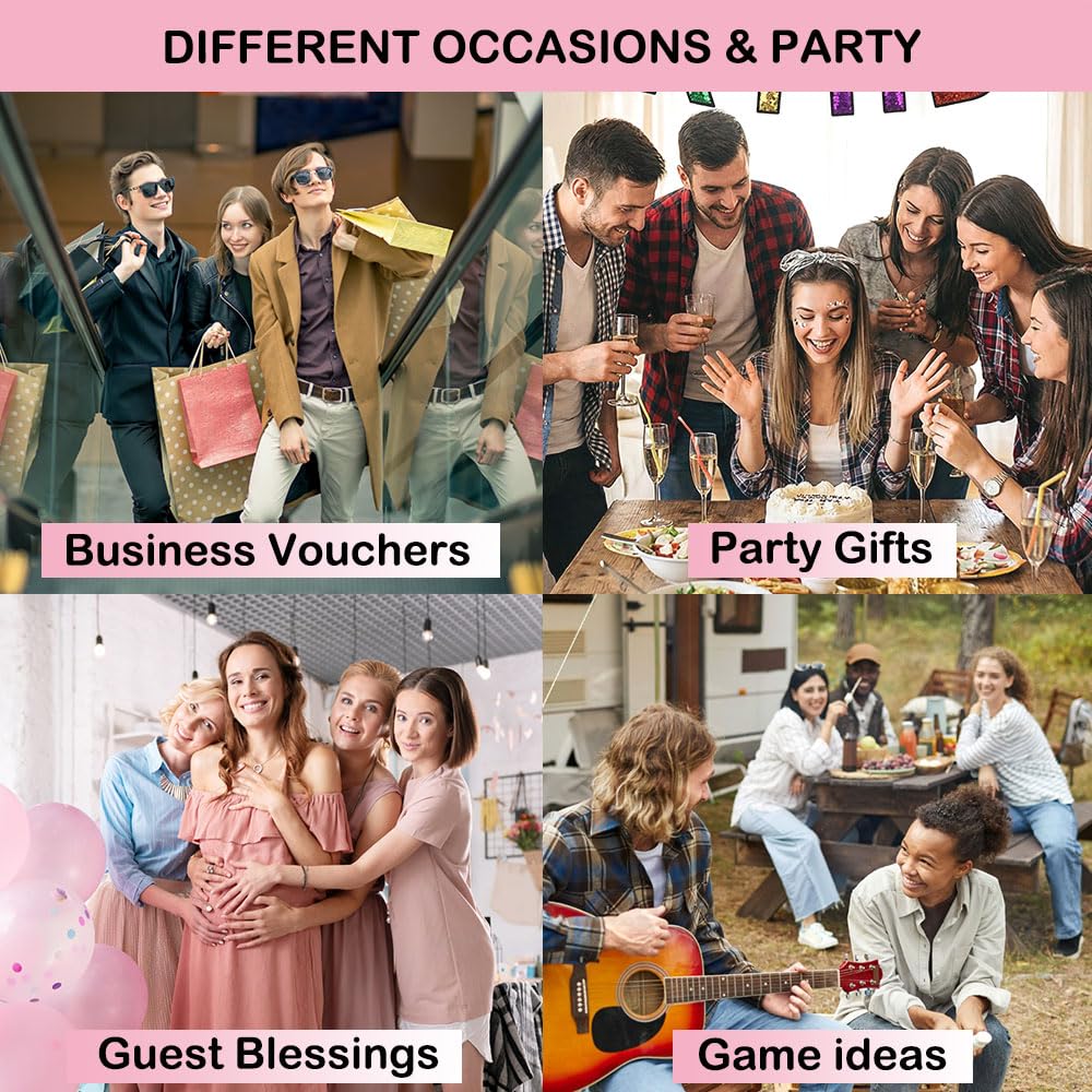 THEBESTU 50 Pcs One Silly Goose Scratch off Game Cards, Funny Silly Goose Scratch Cards for Birthday Parties, Birthday Party Supplies & Raffle Tickets for Women, Lottery Group Games Activity (Green)
