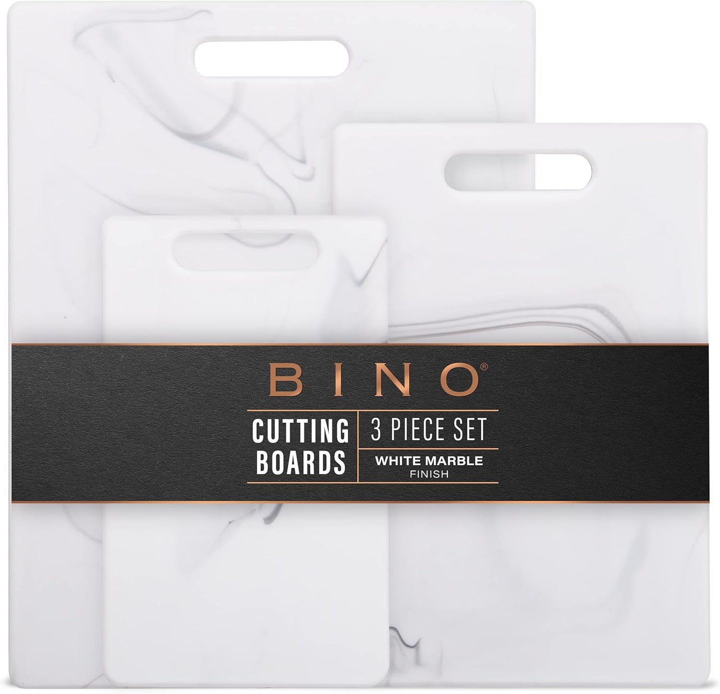BINO 3-Piece Cutting Board Set, BPA-Free Plastic, Durable, Multipurpose, Dual-Sided, Dishwasher Safe