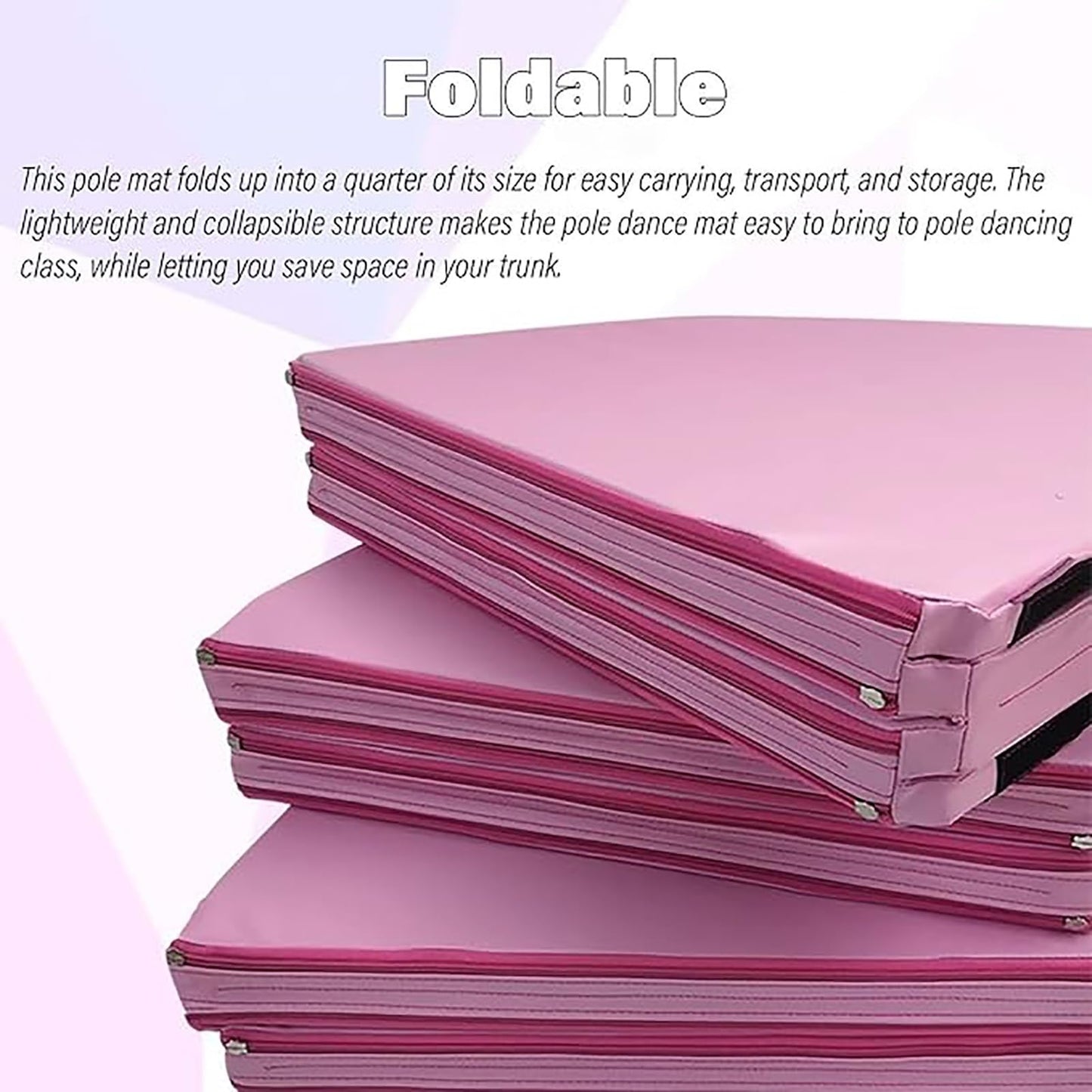 Portable Foldable Crash Mat for Pole Dance, Yoga & Exercise - Non-Slip Safety Padding for Training, Gymnastics, Dance, and Fitness Activities