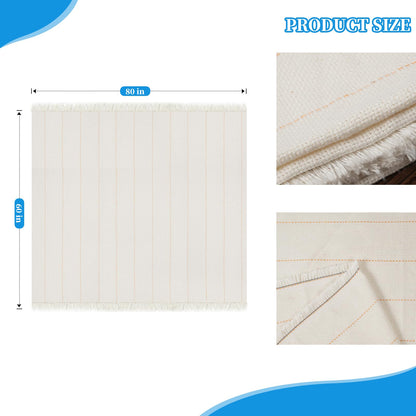 80"x60" Tufting Cloth with Marked Lines, Monks Cloth Large Overlocking Rug Tufting Fabric for Punch Needle, DIY Tuft Making