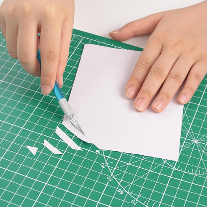 DIYSELF A2 Self Healing Cutting Mat, 23 x 17 Inch Cutting Mat for Crafts, Fabric Cutting Mat for Sewing, Quilting, Scrapbooking, Paper Crafts and Craft Hobby Projects, Green
