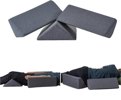 SAMTY Bed Wedges & Body positioners for Elderly/Seniors Side Sleeper(3 in 1) Triangle Bed Wedge Pillow for Back Pain Relief Wedge Pillow Set for After Surgery