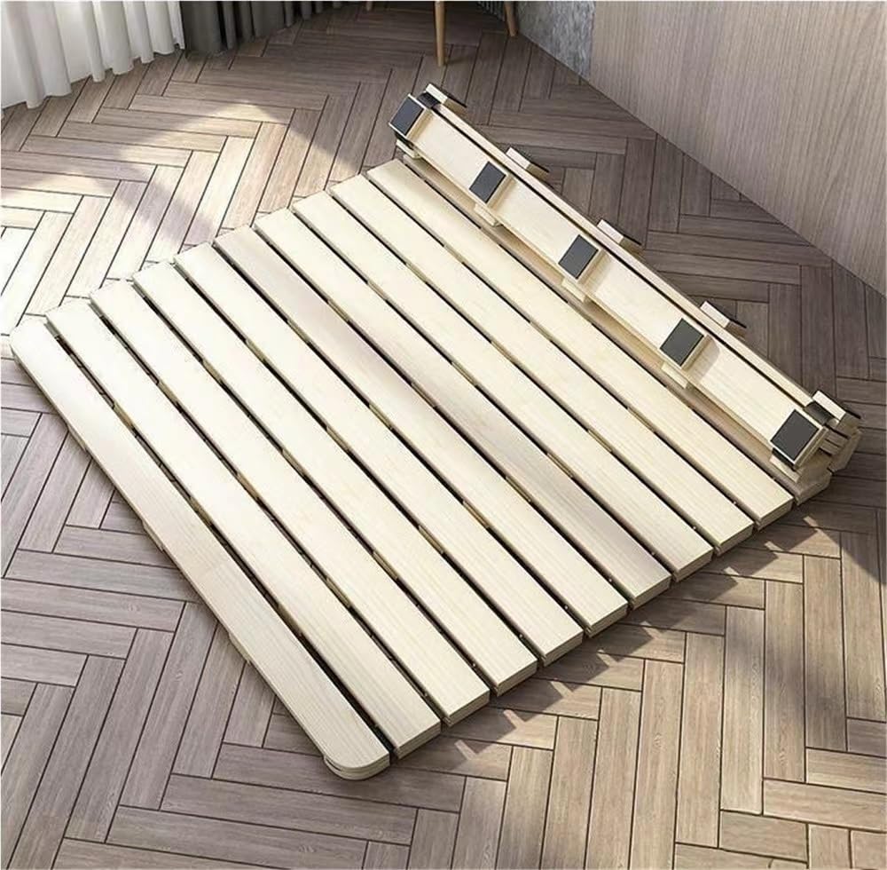 Mat Solid Wood Bed Boards Breathable Plate Foldable Plate Futon Frame FoldingFolding Floor Slatted Frame,Wood Roll-Type Slatted Bed, Guest Tatami Mat, Breathable Bed Plate, Floor Futon Mattr