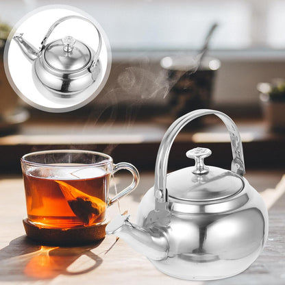 Kichvoe Stainless Steel Teapot, Whistling Tea Kettle for Stovetop Fast Boiling Water with Movable Infuser