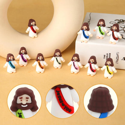 40 Pcs Mini Jesus Figurines in Bulk, Little Jesus Loves You Figures to Hide Tiny Action Figure for Crafts Pocket Seek