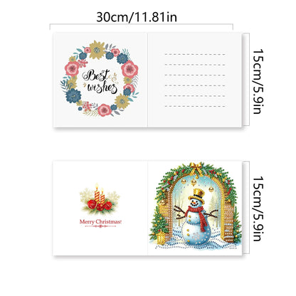 ARTopet 12Pcs DIY Greeting Card Diamond Art Painting Creative Design Foldable Thank You Cards Blessing Gift Folding Greeting Card Set for Birthday Christmas Crafts Gift