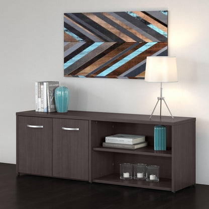Bush Business Furniture Studio C Low Storage Cabinet with Doors and Shelves in Storm Gray, Organization for Home or Professional Office