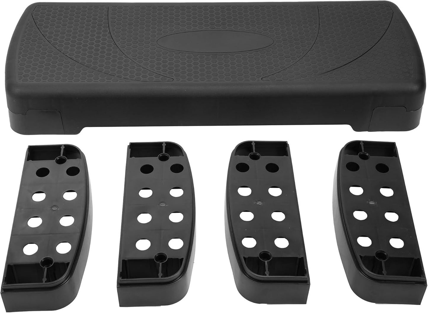BalanceFrom Aerobic Step Platform Trainer with Adjustable 3-Level Risers, 400 Pound Weight Capacity – Non-Slip Exercise Stepper for Cardio, Strength, and Fitness Workouts at Home or Gym