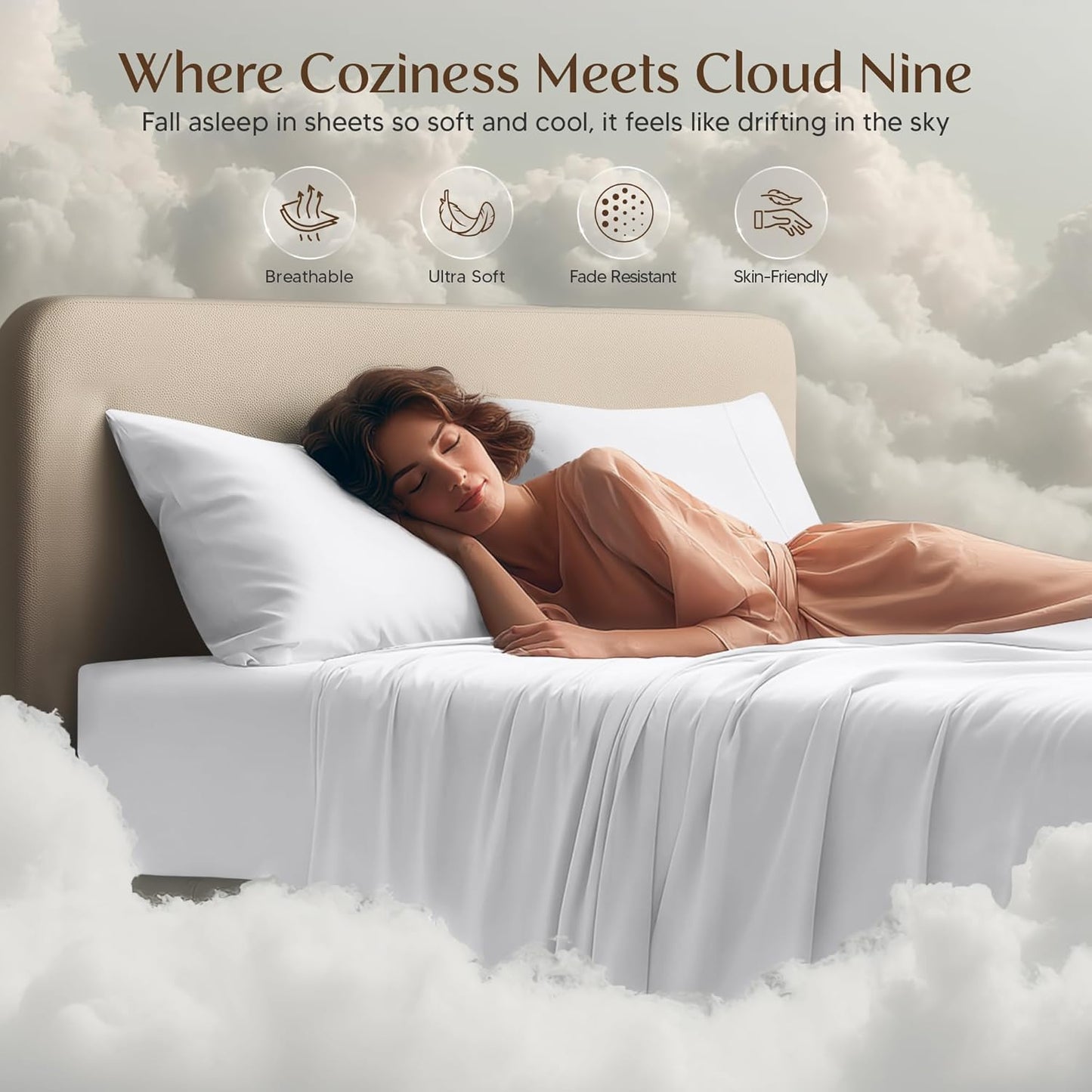 Utopia Bedding Full Size Sheet Set - Soft, Breathable Microfiber | 4-Piece White Bed Sheets