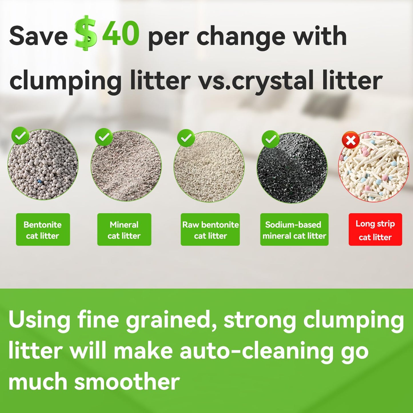 S6 Self Cleaning Litter Box, Upgraded Automatic Cat Litter Box Self Cleaning That Can Use Clumping Cat Litter, Open Design with Cats Taking to It Immediately, Anti Pinch and Odorless