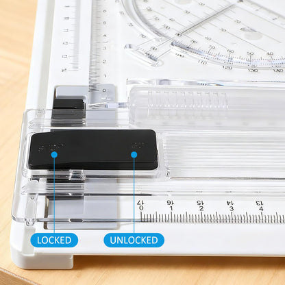Zonon A4 Portable Drawing Board, Multi-Function Metric Drafting Table Drafting Board with Clear Rule Parallel Motion and Angle Adjustable Measuring System