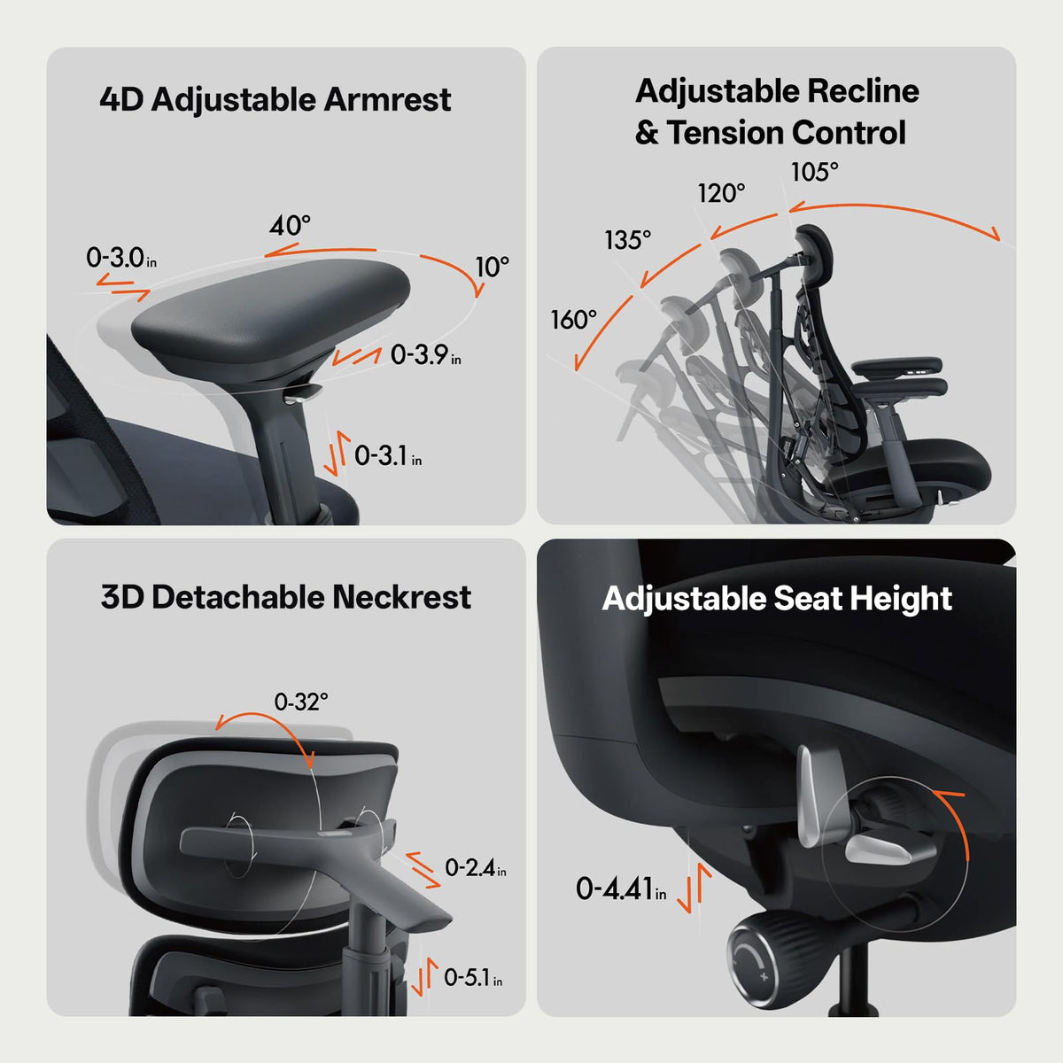 LiberNovo Dynamic Ergonomic Desk Chair + Footrest + Extra Rechargeable Power Pack Bundle - Comfy Home Office Chair with Adaptive Lumbar Support, 160° Recline & Built-in Spine Stretch, Green+48cm