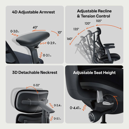 LiberNovo Dynamic Ergonomic Desk Chair + Footrest + Extra Rechargeable Power Pack Bundle - Comfy Home Office Chair with Adaptive Lumbar Support, 160° Recline & Built-in Spine Stretch, Green+48cm