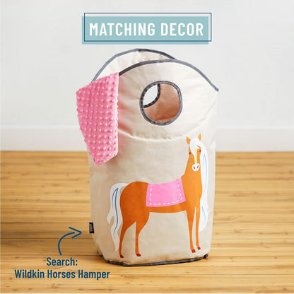 Wildkin 100% Cotton Kids Pillowcase - Soft, Breathable Standard Size (20x30) - Horses