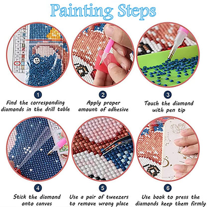 QAZWSX Blue Heeler Diamond Dots Australian Cattle Dog 5D Diamond Art Painting Kits Full Round Drill Rhinestone Embroidery Crystal Mosaic DIY Craft Home Wall Decor 12x16 inch