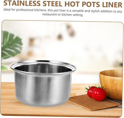 Ciieeo Small Hot Pot Liner, Stainless Steel Cookware Rice Maker Pan, Nonstick Cookware Rice Inner Tank, Rice Cooker