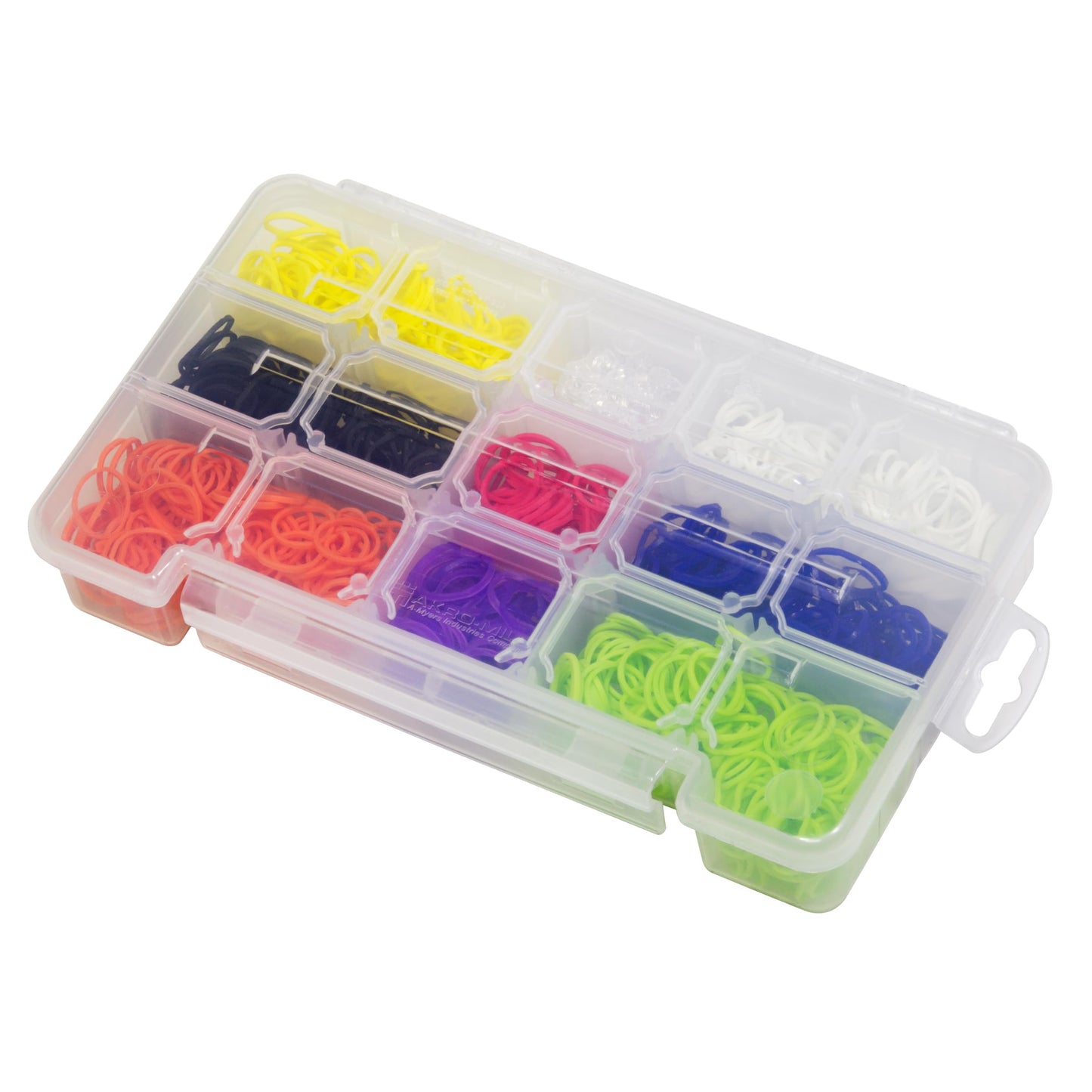 Akro-Mils 05705 Plastic Portable Parts Storage Case for Hardware and Crafts with Hinged Lid and 4 Adjustable Dividers, (8-3/8-Inch x 5-Inch x 1-5/8-Inch), Small, Clear