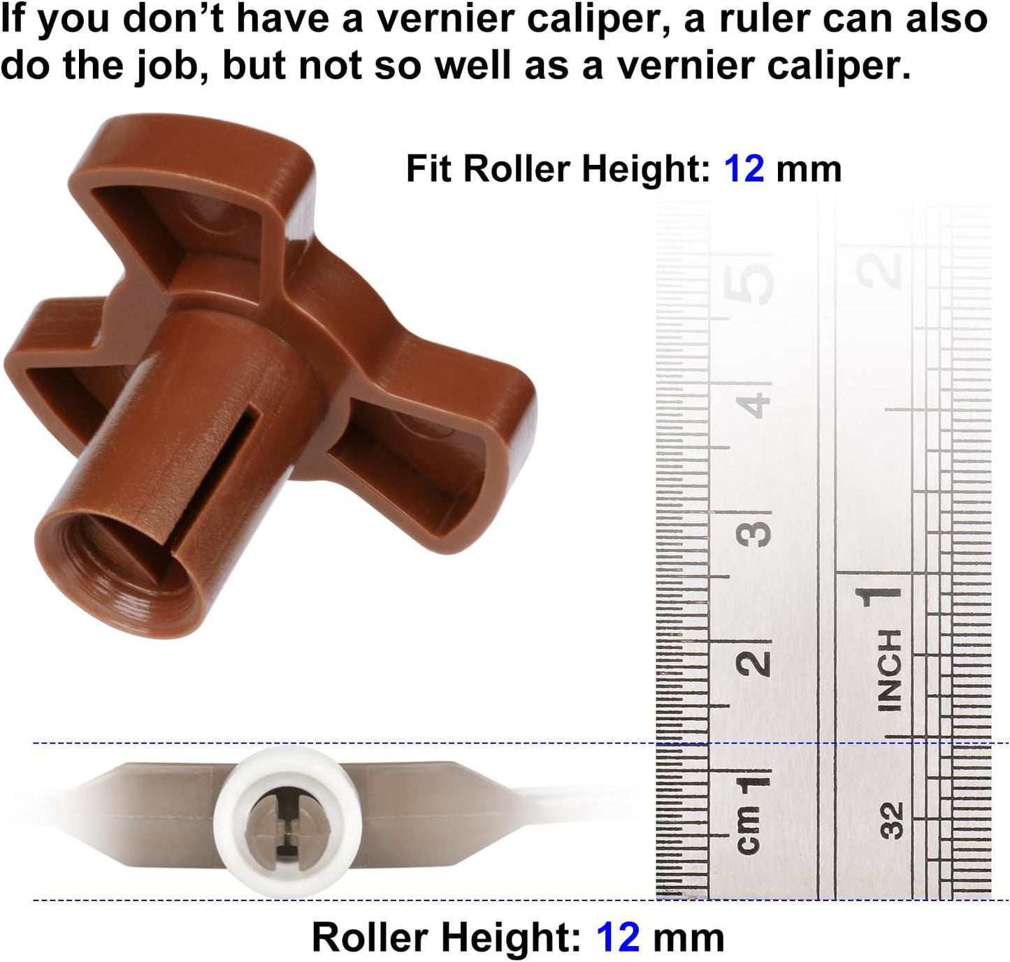Microwave Turntable Coupler for 12 mm Roller, Microwave Oven Roller Guide Support with "D" Port