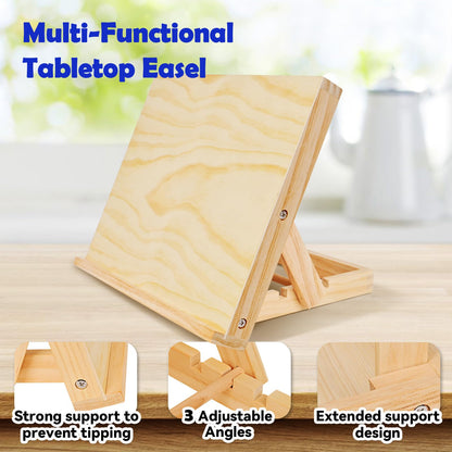 DRAWLEX Tabletop Easel - Easel for Painting, Adjustable Angle Art Easels for Painting, Art Supplies for Adults Student Artist, 13 4/5 Inches by 11 2/5 Inches