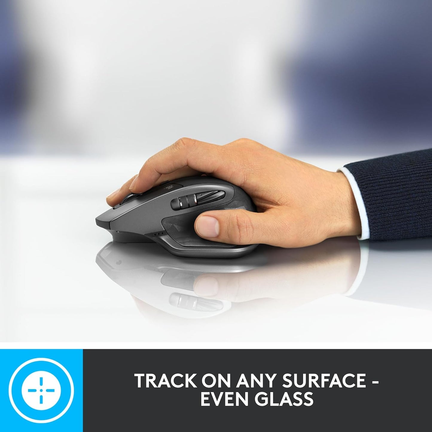 Logitech MX Master 2S Bluetooth Edition Wireless Mouse, Multi-Surface, Hyper-Fast Scrolling, Ergonomic, Rechargeable, Connects Up to 3 Mac/PC Computers - Graphite
