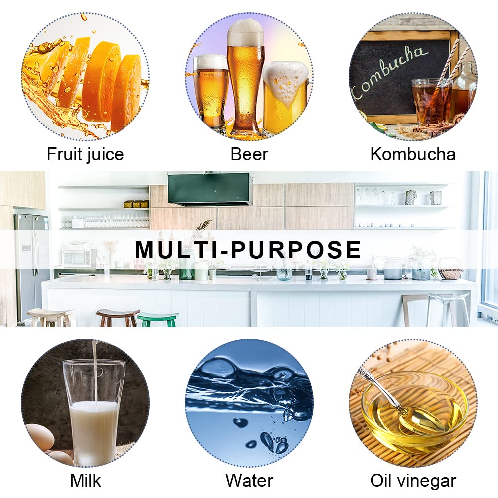ZEBEIYU Swing Top Glass Bottles 4 oz With Flip Airtight Lids for Home Brewing, Beverages, Oil, Vinegar, Water, Soda, Kefir, Limoncello, Homemade liquor, vanilla（10 Pack