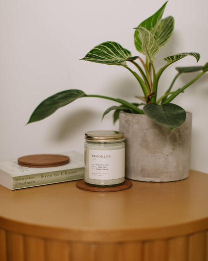 Brooklyn Candle Studio Brooklyn Jar Candle - Luxury Scented Candle, Vegan Soy Wax, Hand Poured in The USA, 50 Hour Slow Burn Time - 7.5oz