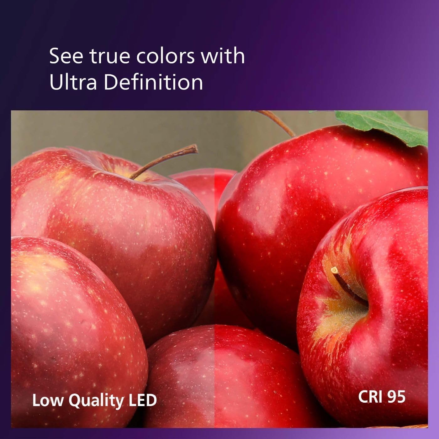 PHILIPS LED 75W A19 4-Pack Ultra Definition Daylight (5000K) 1100 Lumen (9W = 75W) Dimmable Frosted Flicker-Free Light Bulbs