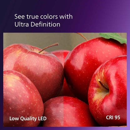 PHILIPS LED 75W A19 4-Pack Ultra Definition Daylight (5000K) 1100 Lumen (9W = 75W) Dimmable Frosted Flicker-Free Light Bulbs