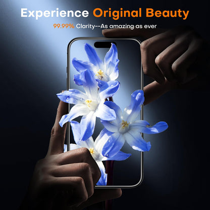TOCOL for iPhone 16 Screen Protector, Full Coverage 9H Hardness Easy Installation Military Grade Shatterproof HD Tempered Glass Case Friendly 2 Pack