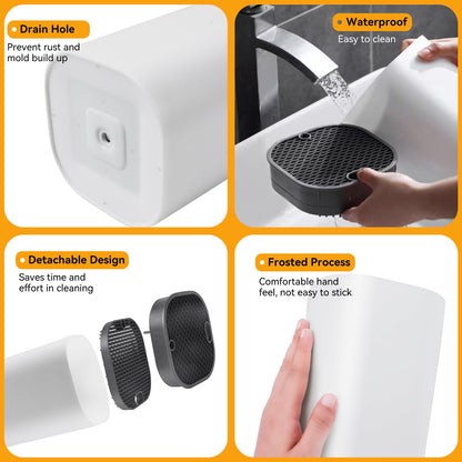 Ninonly Knife Block Without Knives 2 in 1 Universal Square Knife Holder for Kitchen with Scissors Slot Space Saving Detachable Kitchen Knife Storage