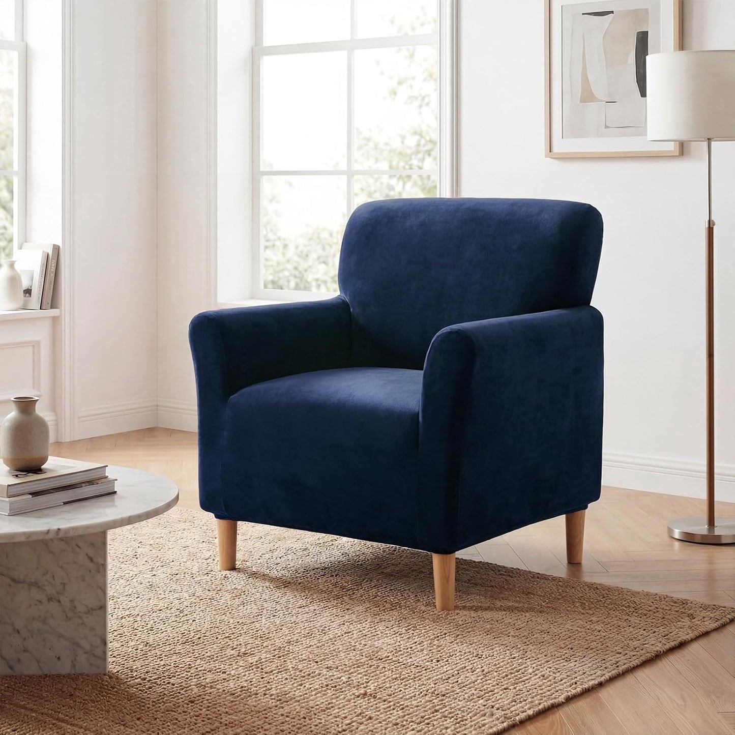 NICEEC Spandex Stretch Accent Chair Covers Armchair Soft Modern Banquet Arm Chair Cover Water Repellent Mid Century