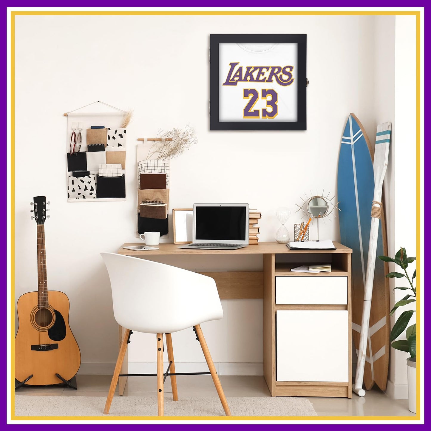 13" x 13" T Shirt Frames for Wall Display, Jersey Frame Display Case with UV Protection Acrylic, Wood Shadow Box Frame Depth of 1", Display Case for T Shirts, Jerseys, Memorabilia