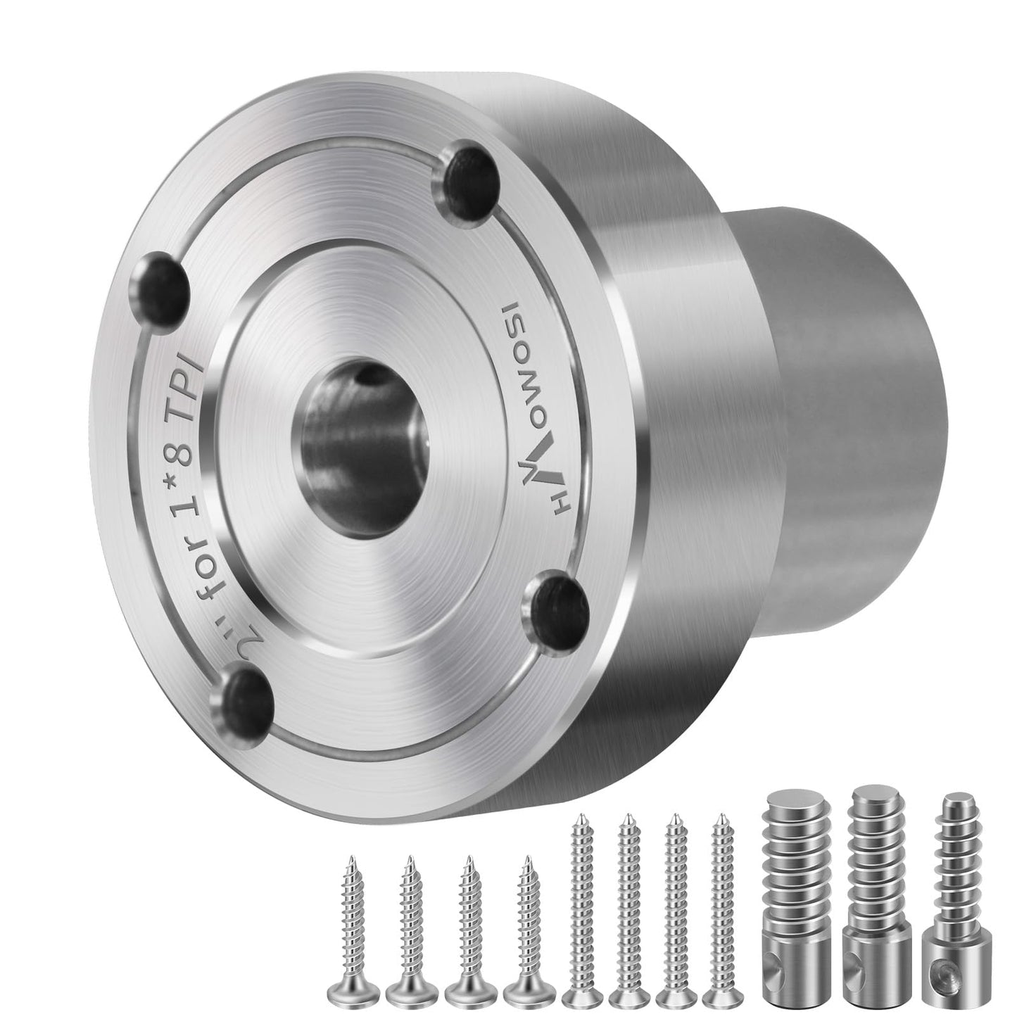 2" Steel Wood Lathe Faceplate,Faceplate for Wood Lathe,Lathe Face Plate Fit for 1" x 8TPI Spindle with Screwchuck