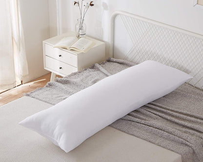 Long20x60(Pack 1), Acanva Fluffy Bed Sleeping Side Sleeper Body Pillow Insert, of White