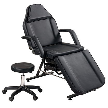 Massage Bed, Spa & Salon Chair, Tattoo Chair w/Hydraulic Stool Spa Equipment Spa Beds Salon Spa Tattoo Bed, Adjustable Beauty Salon SPA Massage Bed Tattoo Chair,Barber Chair Salon Chair Hair Stylist