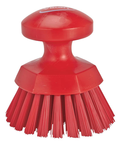 38854 Brush,Scrub,Round,Stiff,5",PP/PBT,Red Vikan