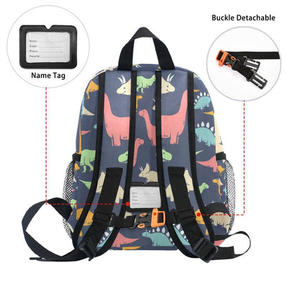 Cute Kids Back Pack Colorful Dinosaur Todder Backpack Lightweight Preschool Kindergarten Book Bag Practical and Durable Daycare Bag for Travel,Toys