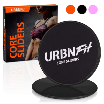 Gliding Discs Core Sliders - Dual Sided Exercise Disc For Smooth Sliding On Carpet And Hardwood Floors - Gliders Workout Legs, Arms Back, Abs At Home or Gym or Travel - Fitness Equipment (black)